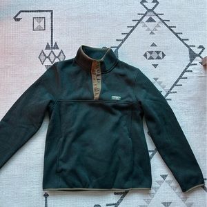 LL Bean - Men’s Pullover Sweater Fleece - M - Dark Hunter color - new w/o tags